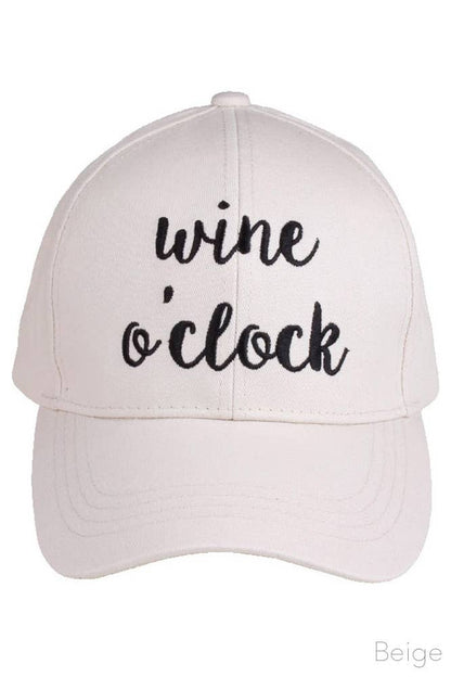 Hana - C.C WINE O'CLOCK Embroidered Baseball Cap