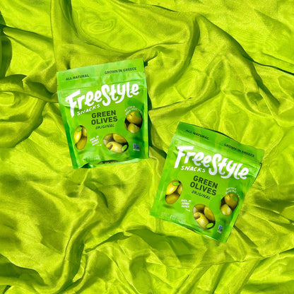 Freestyle Snacks - Green Olives Original 4oz - Freestyle Snacks