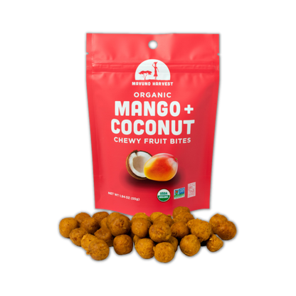 Mavuno Harvest Organics - Organic Mango + Coconut Fruit Bites, 8-pack case