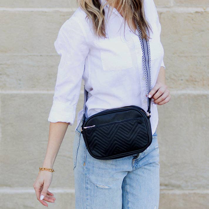 Aili's Corner - Everly Vegan Leather Camera Crossbody